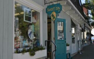 Sweet Bay's storefront in Boothbay Harbor, Maine