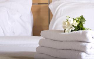 A hotel room in Ellsworth, Maine