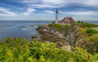 Portland Head Lighthouse on the Maine coastline