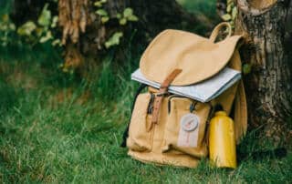 Camping gear near Lake Sebago, Maine