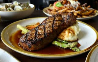 steak dinner at a restaurant in Sanford Maine