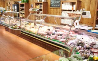 display case at a delicatessen in portland maine