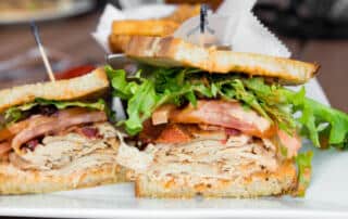 A delicious Bangor turkey sandwich