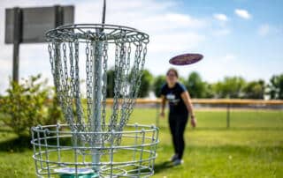 A Bangor area disc golf player