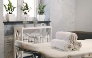 A massage table in Bath, Maine