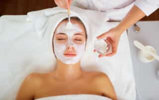 A client at a Bar Harbor spa