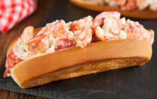 A lobster roll in Bath, Maine