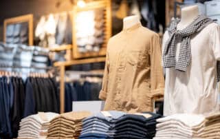 Clothes at a Camden, ME store