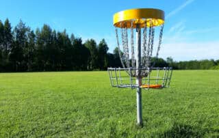 A Camden disc golf net