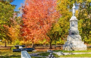 A memorial park in Freeport, ME