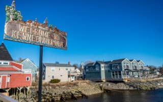 The "Welcome to Kennebunkport" sign