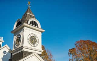 A clocktower in Kennebunk, ME