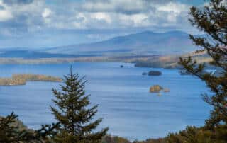 Moosehead lake in the fall.